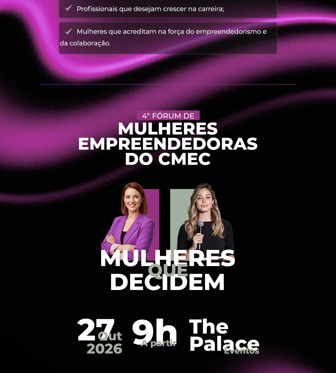 Seção Banner do evento