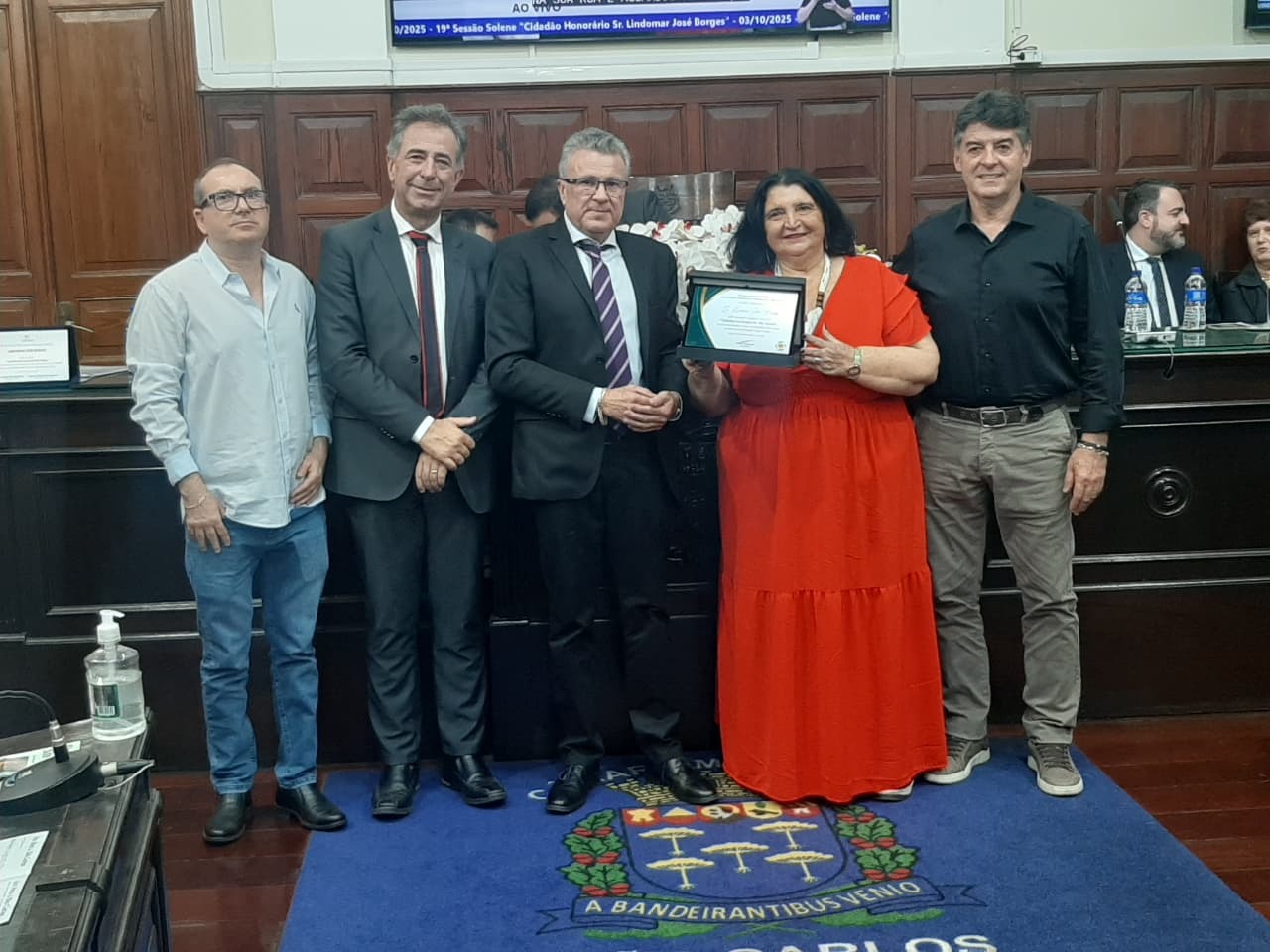 Ivone Zanquim participa de sessão solene que concedeu Título de Cidadão Honorário a Lindomar José Borges