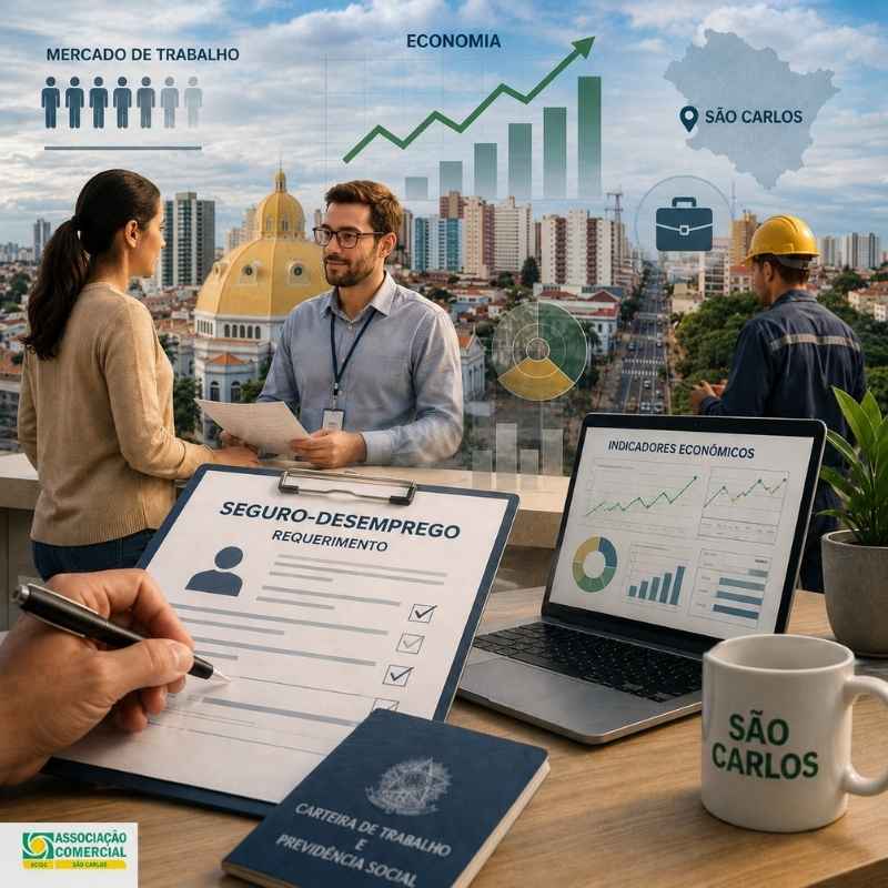 Pedidos de seguro-desemprego ajudam a medir cenário econômico de São Carlos, aponta ACISC