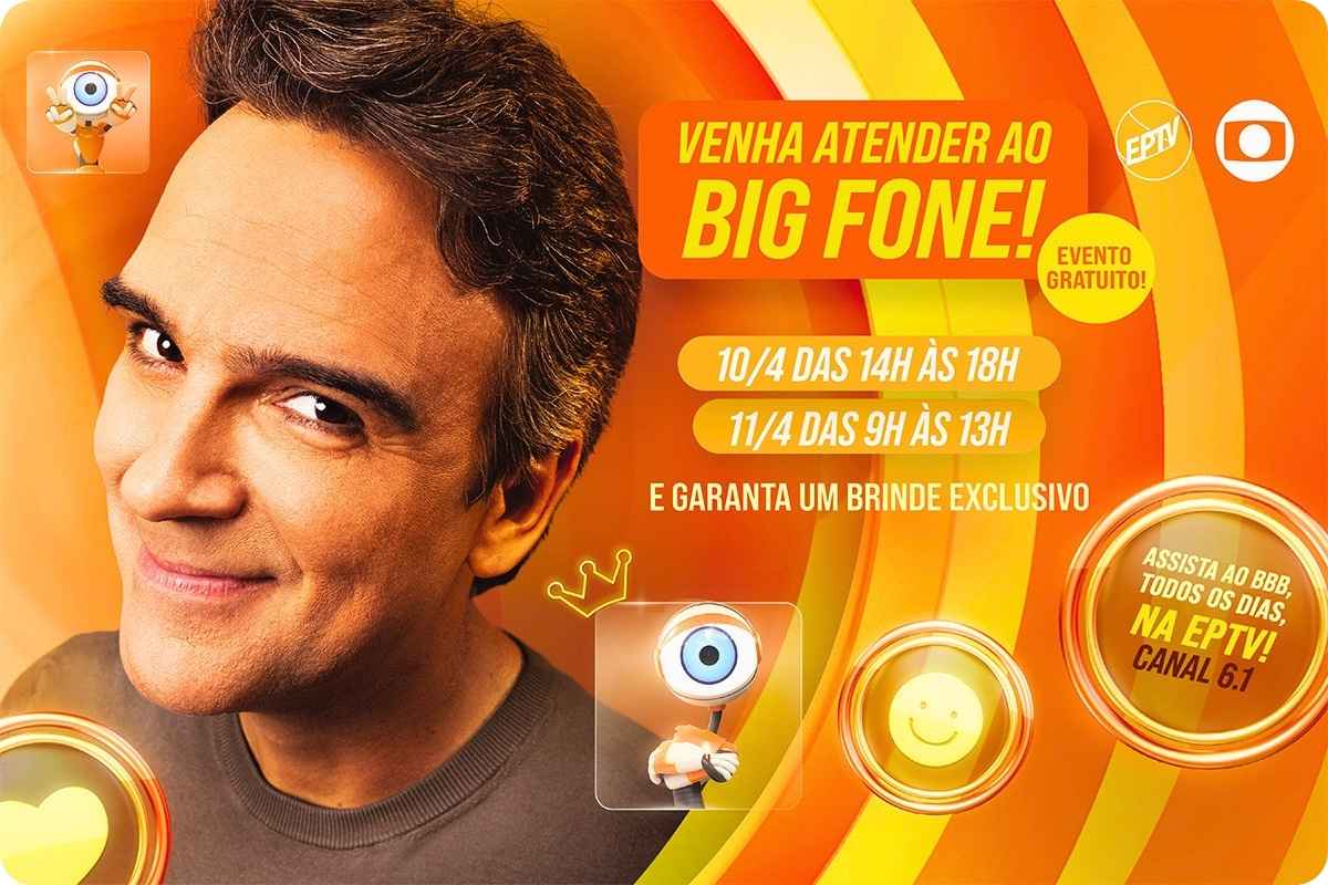 ACISC traz Big Fone do BBB 26 na Praça do Mercado Municipal de São Carlos