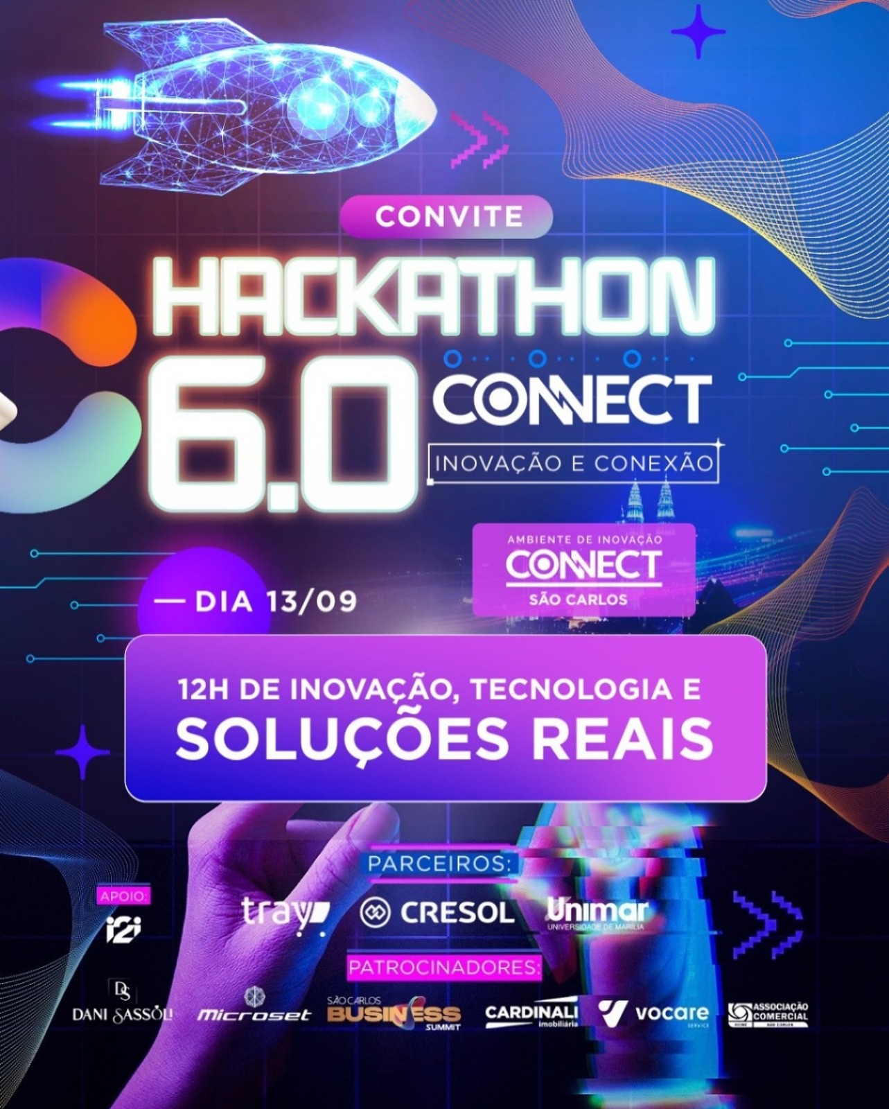 Hackathon 6.0 conecta inovação, tecnologia e educação em São Carlos 