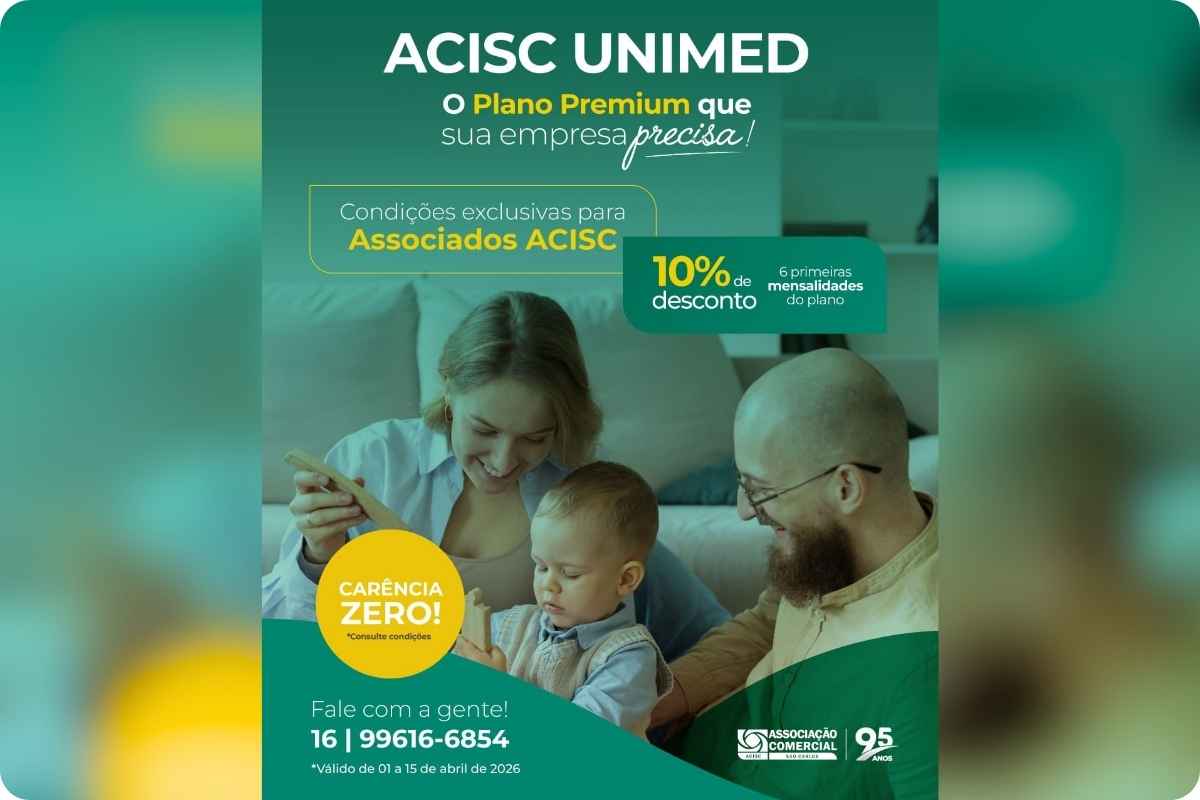 ACISC Saúde reforça campanha da Unimed com desconto e carência zero para associados